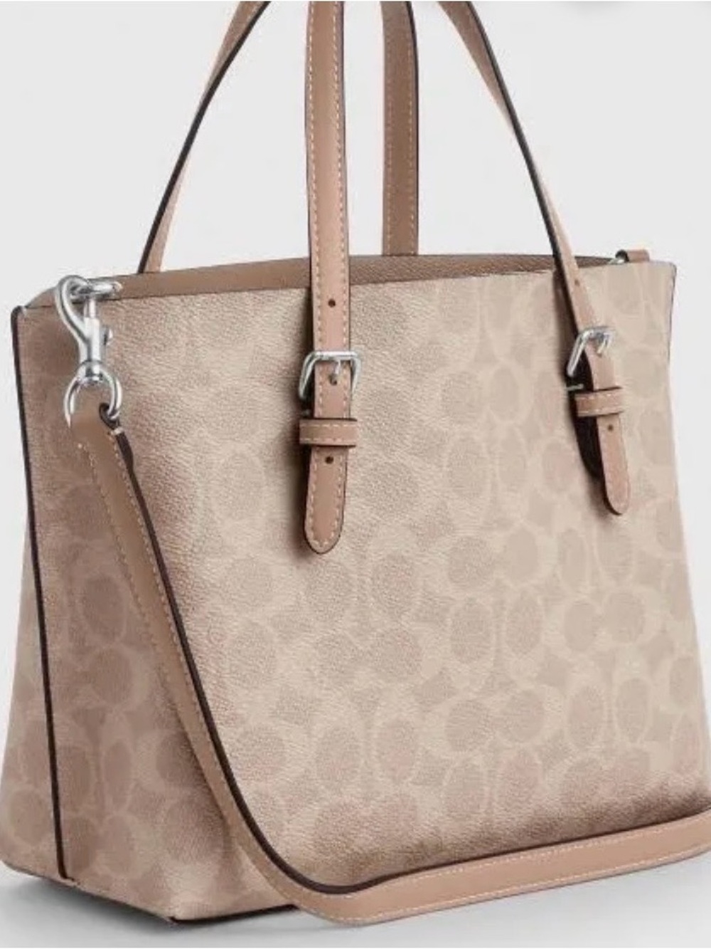 Coach Mollie 25 Satchel in Taupe Signature Canvas - Picture 2 of 6